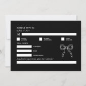 UAwg Bow für den QR-Code in Schwarzweiß Einladung (Vorderseite)