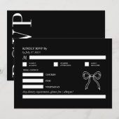 UAwg Bow für den QR-Code in Schwarzweiß Einladung (Vorne/Hinten)