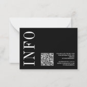 UAwg Bow für den QR-Code in Schwarzweiß Mitteilungskarte (Rückseite)