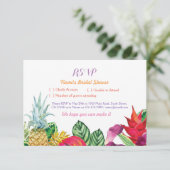 UAWG Brautparty Aloha Tropical Cards RSVP Karte (Stehend Vorderseite)