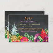 UAWG Brautparty Aloha Tropisches Khalk RSVP Karte (Vorne/Hinten)
