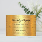 UAWG Brautparty Golden Foil RSVP Karte (Stehend Vorderseite)