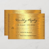 UAWG Brautparty Golden Foil RSVP Karte (Vorne/Hinten)