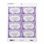 UAWG Bridal Monogram Wedding Glitzer Lila Violet (Vorne)