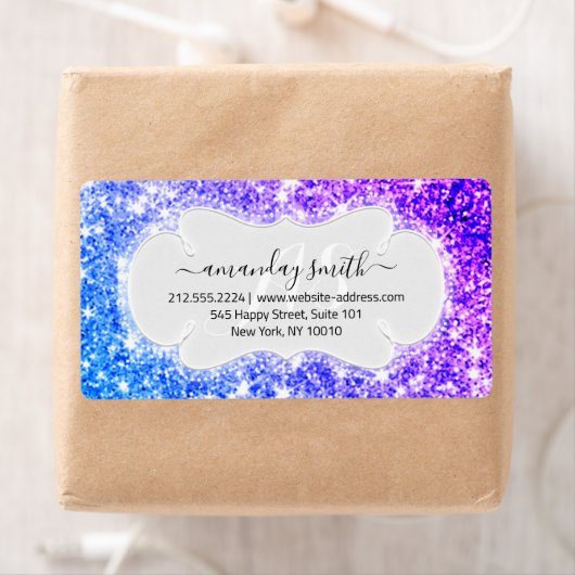 UAWG Bridal Monogram Wedding Glitzer Princes Purpl (Insitu)