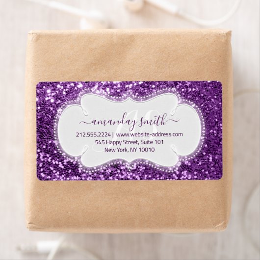 UAWG Bridal Sweet Monogram Violet Royal Glitzer (Insitu)
