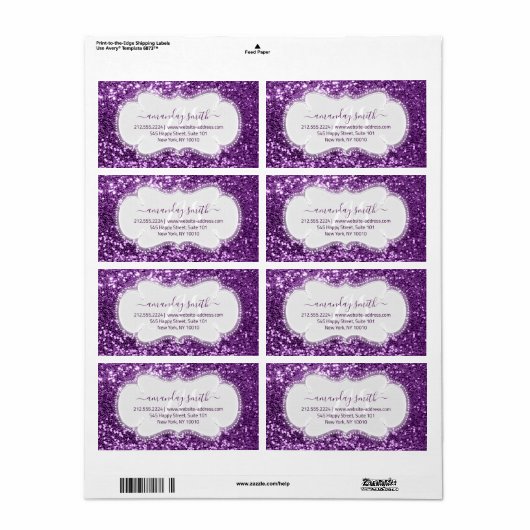 UAWG Bridal Sweet Monogram Violet Royal Glitzer (Vorne)