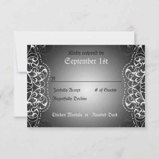 UAWG Bride & Groom Empfang Cards geblüht RSVP Karte (Vorderseite)
