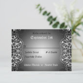 UAWG Bride & Groom Empfang Cards geblüht RSVP Karte (Stehend Vorderseite)