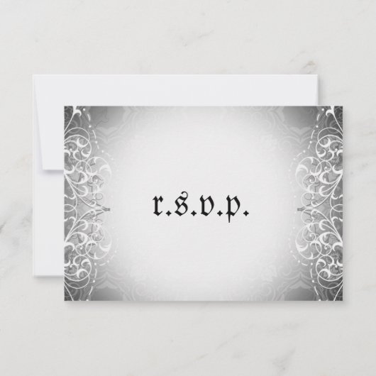 UAWG Bride & Groom Skeleton Dinner Cards geblüht RSVP Karte (Rückseite)