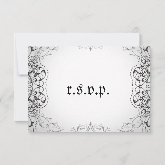 UAWG Bride & Groom Skeleton Dinner Cards geblüht RSVP Karte (Rückseite)