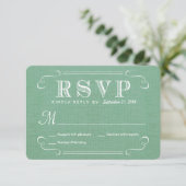 UAWG Burlap Mint Green Rustic Deluxe Antwort (Stehend Vorderseite)