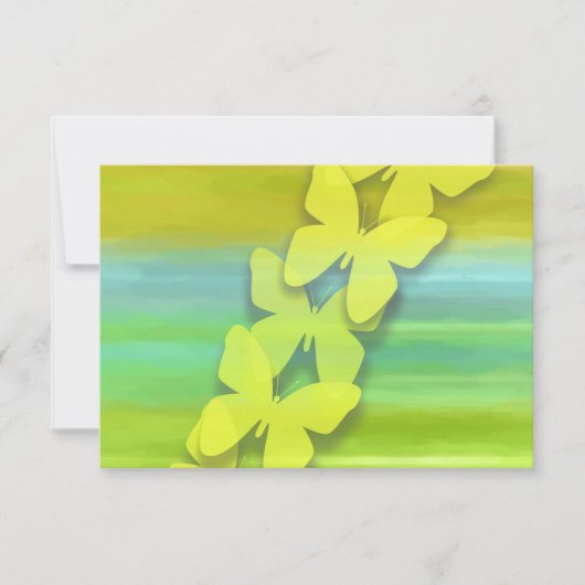 UAWG Butterfly Blau Gelb Farbe Einladung (Vorderseite)