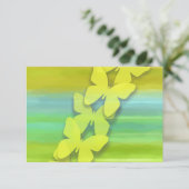 UAWG Butterfly Blau Gelb Farbe Einladung (Stehend Vorderseite)