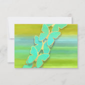 UAWG Butterfly Blau Gelb Farbe Einladung (Vorderseite)