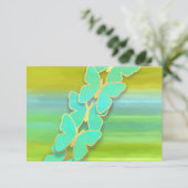 UAWG Butterfly Blau Gelb Farbe Einladung (Stehend Vorderseite)