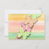 UAWG Butterfly Pink Green Peach Einladung (Vorderseite)