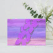 UAWG Butterfly Rosa Lila Farbe Einladung (Stehend Vorderseite)