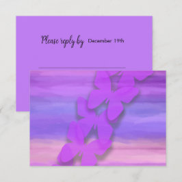 UAWG Butterfly Rosa Lila Farbe Einladung