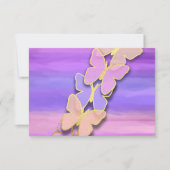 UAWG Butterfly Rosa Lila Farbe Einladung (Vorderseite)