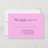 UAWG Butterfly Rosa Lila Farbe Einladung (Rückseite)