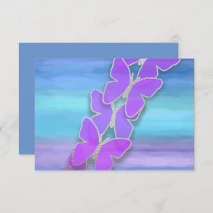 UAWG Butterfly Türkis Lila Wasserfarbe Einladung