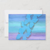 UAWG Butterfly Türkis Lila Wasserfarbe Einladung (Vorderseite)