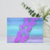 UAWG Butterfly Türkis Lila Wasserfarbe Einladung (Stehend Vorderseite)