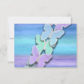 UAWG Butterfly Türkis Lila Wasserfarbe Einladung (Vorderseite)