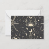 UAWG Celestial Boho Wedding Card Mitteilungskarte (Rückseite)