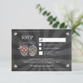 UAWG Chalk Hochzeit Rustikale Rose Cards für Zucke RSVP Karte (Stehend Vorderseite)