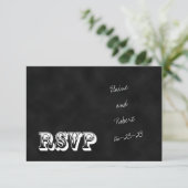 UAWG Chalkboard Style Wedding Einladungskarte (Stehend Vorderseite)