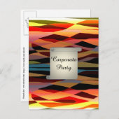 UAWG Corporate Party spielend Vivid Einladungspostkarte (Vorne/Hinten)