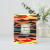 UAWG Corporate Party spielend Vivid Einladungspostkarte (Stehend Vorderseite)