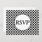 UAWG Custom Black Polka Dot Postcard Einladungspostkarte (Vorne/Hinten)