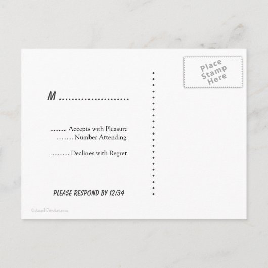 UAWG Custom Black Polka Dot Postcard Einladungspostkarte (Rückseite)