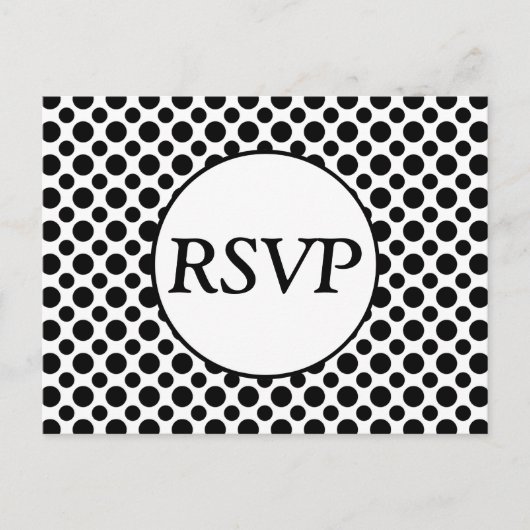 UAWG Custom Black Polka Dot Postcard Einladungspostkarte (Vorderseite)