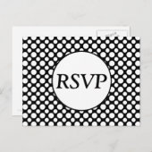 UAWG Custom White Polka Dots Postcard Einladungspostkarte (Vorne/Hinten)