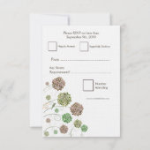 UAWG Dahlia Whimsy Garden Wedding Cards RSVP Karte (Rückseite)