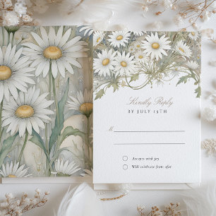 UAWG Daisies Wedding Reply Einladung