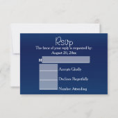 UAWG Dark Blue mit Orange-Rose RSVP Karte (Rückseite)