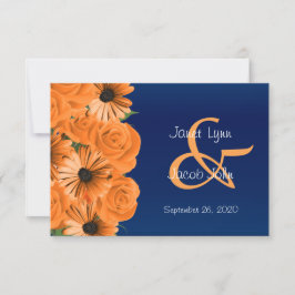 UAWG Dark Blue mit Orange-Rose RSVP Karte