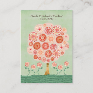 UAWG, das Mandarine-Traumbaum-flache Karten