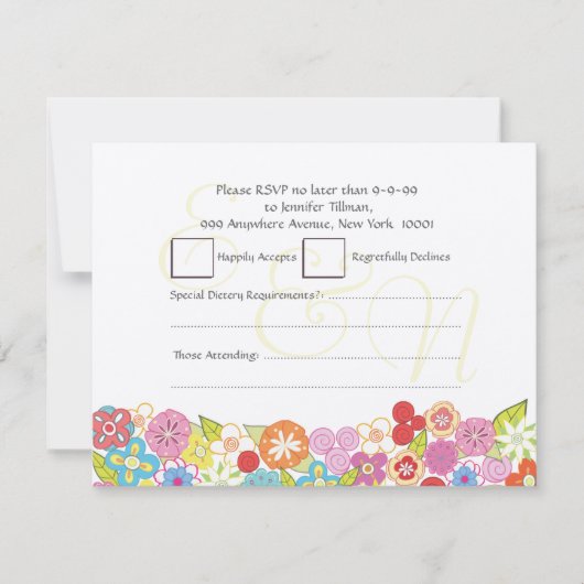 UAWG, das Sommer-Frühlings-Blumen Wedding ist Einladung (Vorderseite)