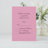 UAWG der abstrakten Rose RSVP Karte (Stehend Vorderseite)