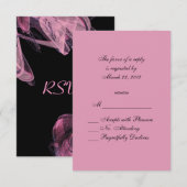 UAWG der abstrakten Rose RSVP Karte (Vorne/Hinten)