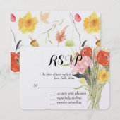 UAwg der Aquarellfarben RSVP Karte (Vorne/Hinten)