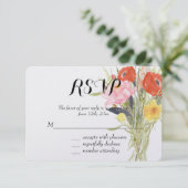 UAwg der Aquarellfarben RSVP Karte (Stehend Vorderseite)