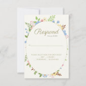 UAwg der Blumenkreuzung - Weiche Pastelle RSVP Karte (Rückseite)