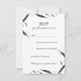 UAwg der Hochzeit im Herbst RSVP Karte